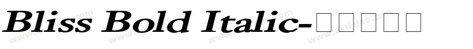 Bliss Bold Italic字体转换